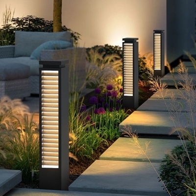 Durable Stainless Steel Pathway Lights with Built-in LED, Waterproof and Rust-Proof, Ideal for Patios, Gardens, and Outdoor Spaces