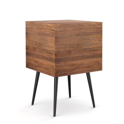 Sheesham Wood Nightstand Bedside Table with 2 Drawers