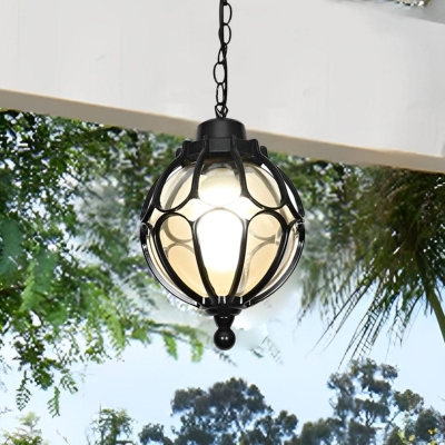 Waterproof and Rustproof Outdoor Hanging Lights with Die-Cast Aluminum and High Transmittance Glass Lampshade for Garden, Courtyard, and Corridor