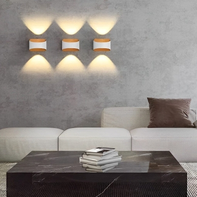 Durable Aluminum Outdoor Wall Lamp with Waterproof Design, Built-in LED, and Artistic Up-Down Lighting for Porch, Patio, and Indoor Use