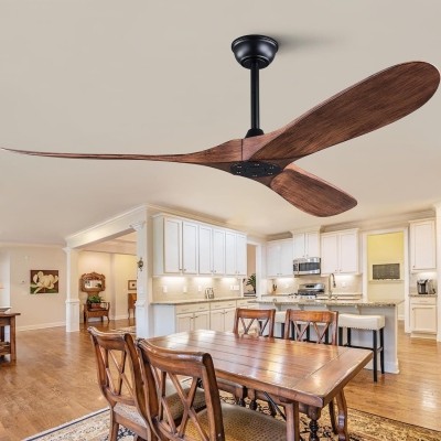 60 in. Ceiling Fan with Remote Control, Lightweight Ceiling Fans without Lights, Energy Saving Ceiling Fans for Indoor Outdoor Bedroom Study Patio Courtyard