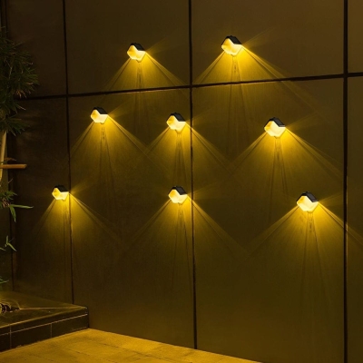 High-Efficiency Solar Outdoor Wall Light with Fast Charging, Intelligent Light Sensing, Durable Acrylic Lampshade, and 8-Hour Illumination