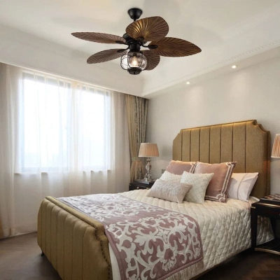 52 in. Tropical Ceiling Fan with Light Kits Remote Control, Farmhouse Reversible Ceiling Fan Light for Living Room Bedroom