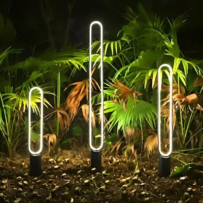 Stylish Solar Landscape Lighting, Waterproof, Rustproof, Bright LED for Porch, Garage, Lawn, and Park, Aluminum &amp; Silicone Construction