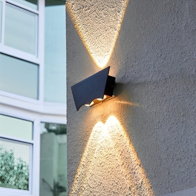 Modern Waterproof Outdoor Wall Sconces, Up and Down Lighting for Walkway, Porch, Backyard, Patio, and Garden, Easy Installation, Rustproof Design