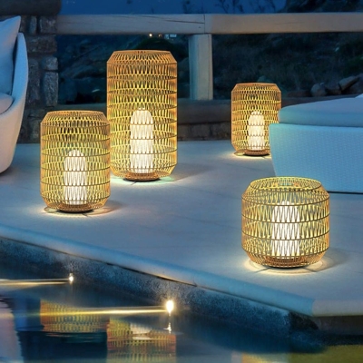 Outdoor Rattan Lantern Garden Light, Durable, High Color Rendering LED, Warm Atmosphere, Versatile Placement for Perfect Decoration