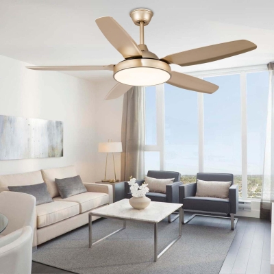 52 in. Gold Ceiling Fan with Remote, Modern Chandelier Ceiling Fan, Indoor Farmhouse Rustic Ceiling Fans with Lights for Living Room Bedroom