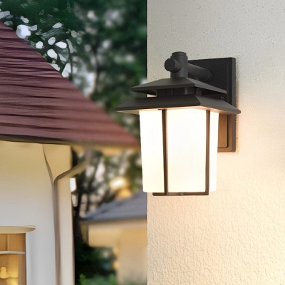 Retro Black Bronze Outdoor Wall Light with Frosted Glass Shade, Ideal for Porch, Patio, Garage, and More, Weather Resistant and Durable