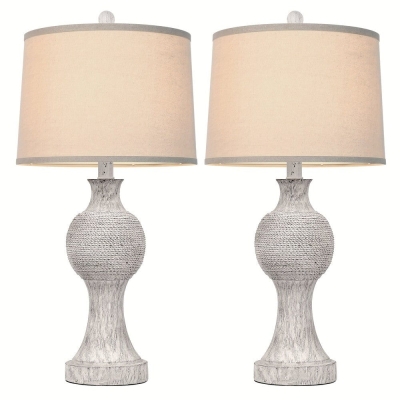 Set of 2 Table Bedside Lamp Desk Lamp with USB Port Rotaty Switch, Farmhouse Night Lamp for End Table Nightstand Bedroom Living Room
