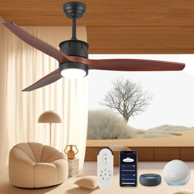 52 in. Smart Ceiling Fan with Remote APP Alexa Control, Bedroom Ceiling Fans with Lights, Indoor Modern Ceiling Fan Bedroom Ceiling Fans