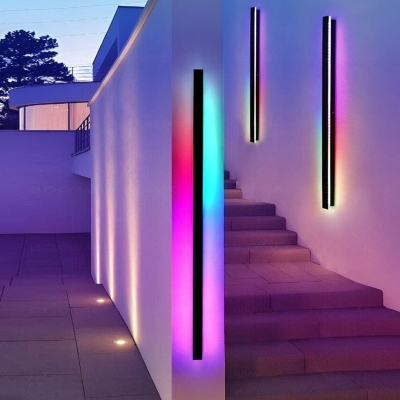 Fashionable LED RGB Outdoor Wall Lights for Front Porch, Enhances Home Facade, Illuminates 15-30 Sq Meters, Warm White Tone