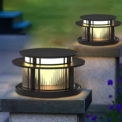 Durable Stainless Steel Outdoor Post Light, Available in Wired and Solar Powered Options, Weather-Resistant, Ideal for Columns, Courtyards, and Pavilions