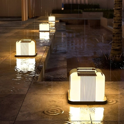 Durable Stainless Steel Deck Post Lights, Wired &amp; Solar Options with Bright White PE Lampshade for Attractive Outdoor Fence Lighting