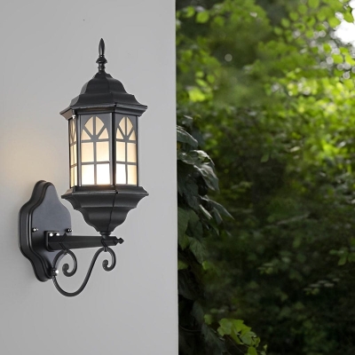 Elegant Waterproof Solar Outdoor Wall Light with Metal and Glass Design, Automatic Day/Night Sensor, Energy-Saving for Courtyard and Patio