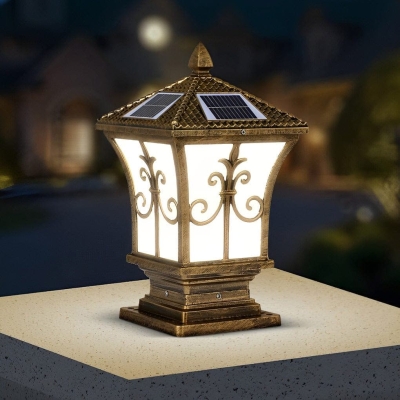 High Efficiency Solar Garden Lights with Frosted Acrylic Lampshade, Rustproof Aluminum Body, and Waterproof Design for Yard, Park, and Fence Lighting