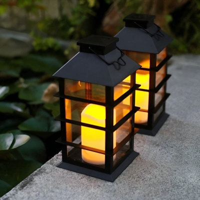 Intelligent Solar-Powered Outdoor Lanterns with Auto Light Control, Waterproof Design, and Portable Handle for Garden and Patio