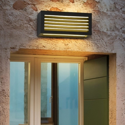 Durable Die-Cast Aluminum Outdoor Wall Light with High-Transmittance PMMA Lampshade, Built-in LED, Waterproof &amp; Rust Proof for Porch, Garden, Garage