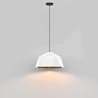 Minimalist Diamond Faceted Shade Single Pendant Light