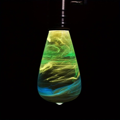 Green Table Lamp EP Light with Resin Wood Base for Home TableTop Deor Birthday Gift Party Holiday
