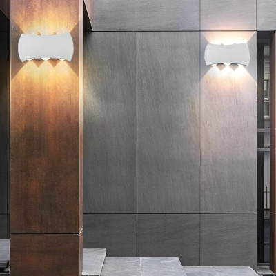 Versatile Black and White Waterproof Outdoor Wall Lamp for Home and Commercial Use, Chic Decorative Lighting with Unique Light and Shadow Effects