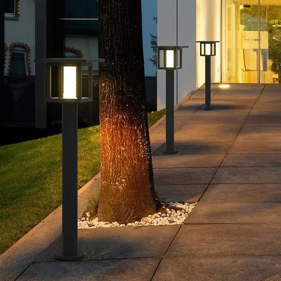 Durable Solar Outdoor Wall Light with Square Cutout Design, Dual Power Supply for Path, Patio, Courtyard, Walkway, and Garden