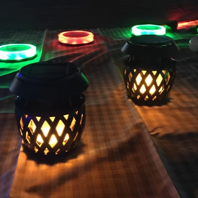 Versatile Solar-Powered Flickering Flame Outdoor Lanterns with Intelligent Light Control, 3 Lighting Modes, and USB Charging for Garden &amp; Patio