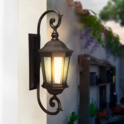 Durable Outdoor Wall Lamp with High-Transmittance Glass, Rustproof Die-Cast Aluminum, Retro Design, and E27 Lamp Head, Perfect for Elegant Outdoor Decor
