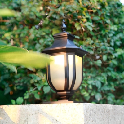 Durable Retro Fence Post Lights, Waterproof, Rustproof, and Moisture Proof Aluminum Alloy with Glass Lampshade for Cozy Outdoor Ambiance