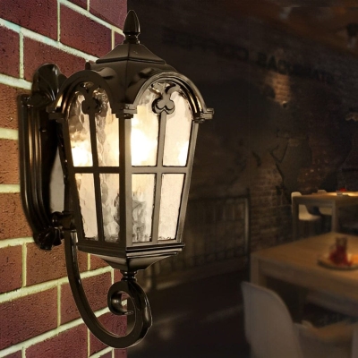 Durable Waterproof Outdoor Wall Light with Tempered Glass Lampshade, Die-Cast Aluminum, Easy Installation, Stainless Steel Accessories