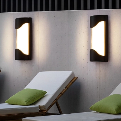 Waterproof Rust-Proof Durable Aluminum Outdoor Wall Lamp, High Transmittance PC Lampshade, Energy-Efficient LED for Villa, Gate, Balcony, Courtyard