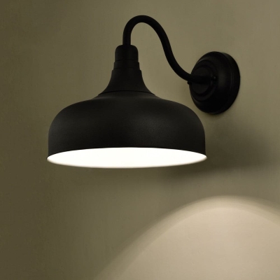 Outdoor Matte Black LED Dimmable Barn Light Wall Light