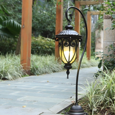 Elegant European Style Garden Lamp, Durable Aluminum with Raindrop Glass, Waterproof &amp; Rustproof for Porch, Patio, Garden, Walkway, Lawn