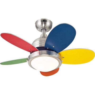 30 in. Brushed Nickel Ceiling Fan, Indoor Ceiling Fan with Light