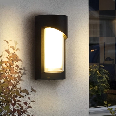 Waterproof Rust-Proof Durable Aluminum Outdoor Wall Lamp, High Transmittance PC Lampshade, Energy-Efficient LED for Villa, Gate, Balcony, Courtyard
