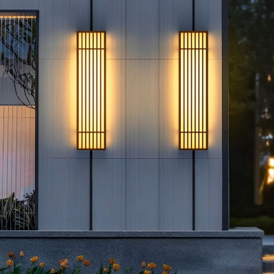 Durable Stainless Steel Outdoor Wall Lamp with Built-in LED, Waterproof and Rustproof, Ideal for Villa Courtyards, Gardens, and Gates