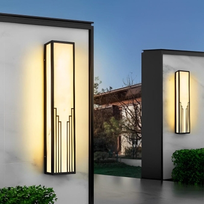Durable Stainless Steel and Resin Outdoor Wall Light, Waterproof, Rustproof, Energy-Saving LED for Home and Commercial Use