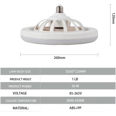 Light Socket Fan with Remote, Mini Ceiling Fan with Lights, Enclosed Ceiling Fan Light for Kids Room Garage