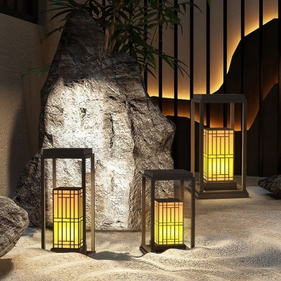 Stainless Steel Outdoor Pathway Light with Marble-Like Waterproof Lampshade, Heat Dissipation, Bright &amp; Poetic Lighting for Garden, Patio, Walkway