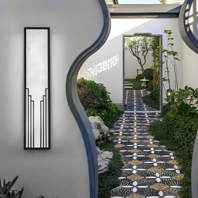Durable Stainless Steel and Resin Outdoor Wall Light, Waterproof, Rustproof, Energy-Saving LED for Home and Commercial Use