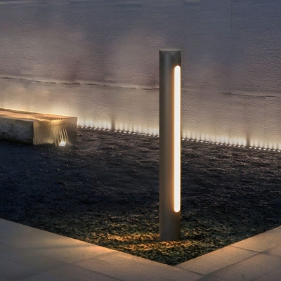 Sleek Modern Outdoor Path Light with Matte Black Finish and Soft LED Illumination, Available in Two Heights for Garden or Walkway