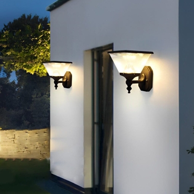 Energy-Efficient Waterproof Solar Wall Light with Remote Control, Automatic Day/Night Function, and Bright LED for Outdoor Spaces