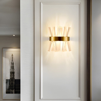 Elegant Gold and Black Wall Lamps, Stainless Steel and Crystal Design for Bedrooms, Living Rooms, and Stairs, Durable and Aesthetic Lighting Solution