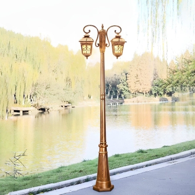 Sturdy Die-Cast Aluminum Street Light with Transparent Glass Shade, Waterproof, Rustproof, Ideal for Villas, Gardens, Roads, and Commercial Areas