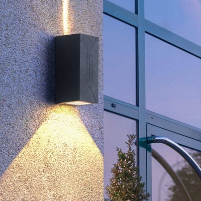 Dual Light Effect Outdoor Wall Light with COB and LED Array for Patio, Backyard, Garden, and Corridor, Wide Angle &amp; Long Distance Illumination