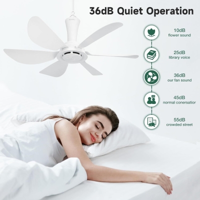 22.5 in. Small Ceiling Fan, Portable Ceiling Fan, Tent Ceiling Fan, Beautiful Ceiling Fans with on/off Button, Gazebo Fan