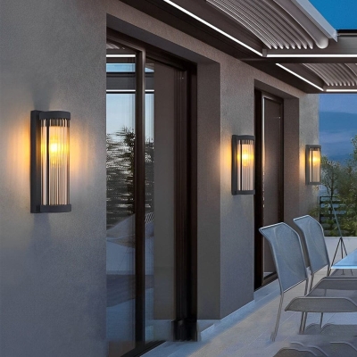 Modern Minimalist Glass Wall Lamp, Durable Stainless Steel Outdoor Wall Sconce, and Energy-Saving Solar Porch Light, Easy Installation &amp; Weather Resistant