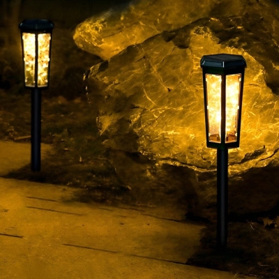 Solar-Powered Waterproof Garden Pathway Light with Built-in LED Star String, Fast Charging, Auto On/Off, and Dual Light Modes for Lawn and Park