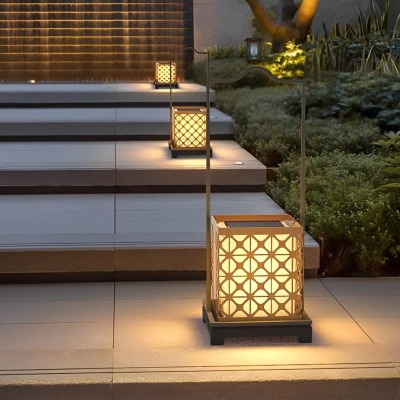 Versatile Waterproof Outdoor Garden Lights with Dual Pattern Designs, Stainless Steel &amp; PE Lampshades, Solar &amp; Wired Options, High-Color LED Illumination