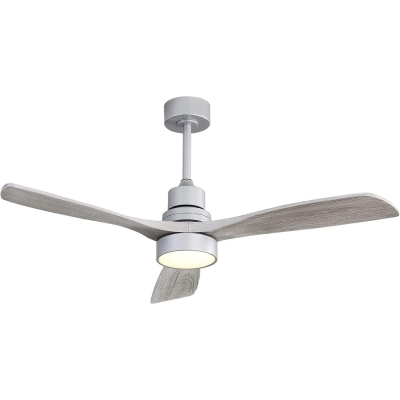 52 in. Wood Ceiling Fan with Lights and Remote Control, Modern Dimmable Reversible Ceiling Fan