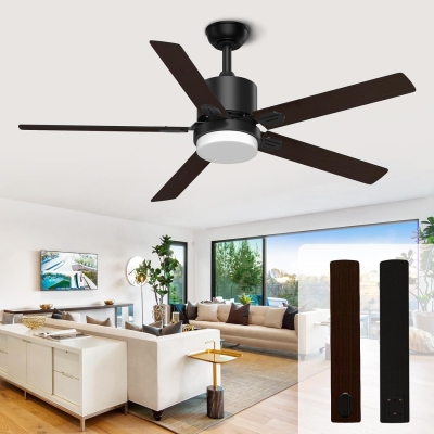 60 in. Black Outdoor Fan Outdoor Fan with Remote Control for Patio Bedroom Living Room, Ceiling Fans with Lights and Remote